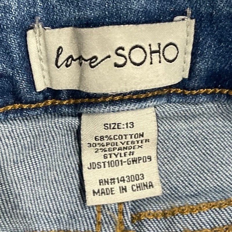 Love SOHO Wide Leg Straight High Rise Leg Denim Jeans Pants SZ 13 NWT Streetwear