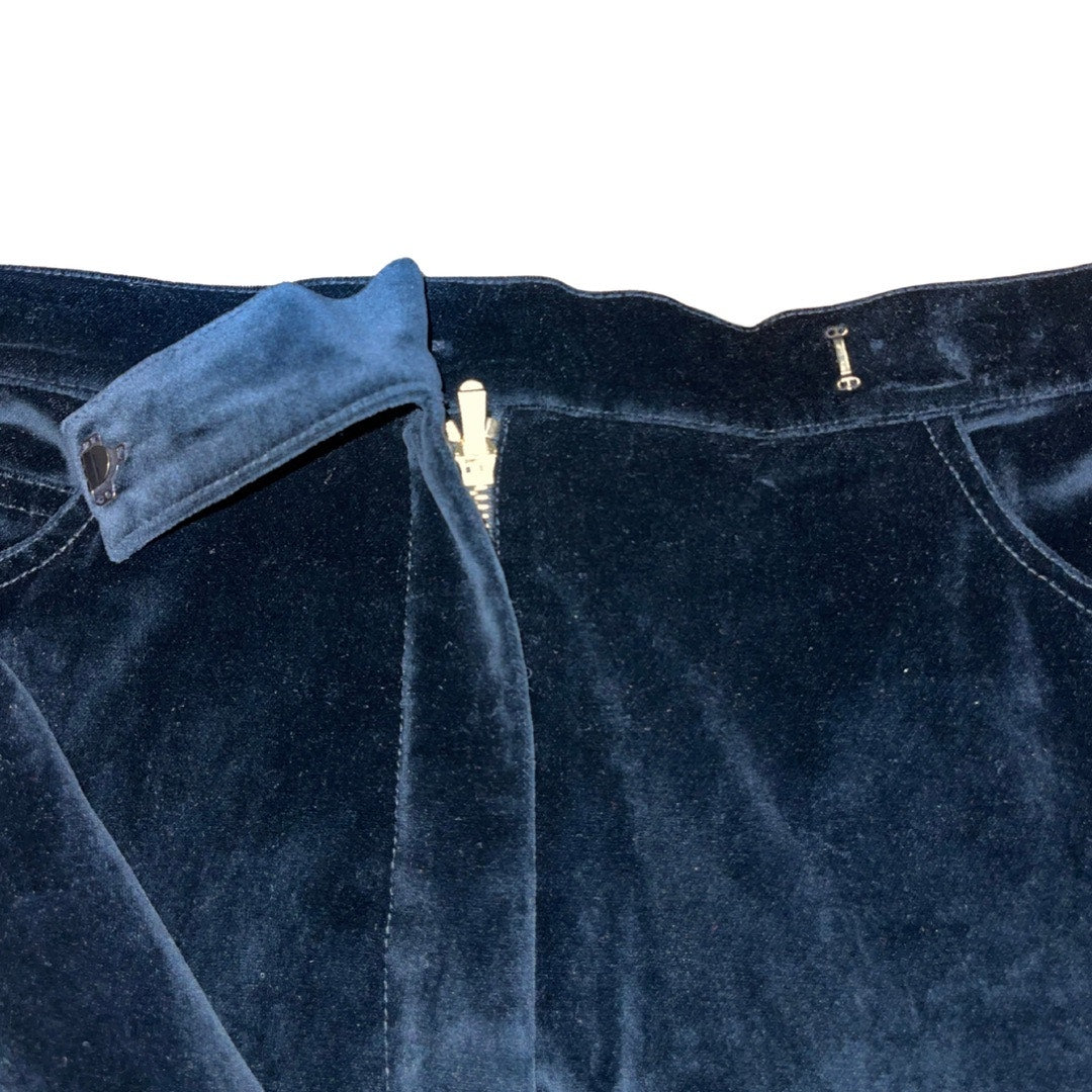 St. John Collections Velvet Pants Size 14 Trousers Straight Leg Cotton Elegant