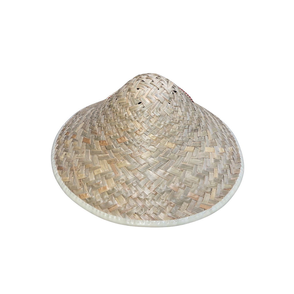 Asian Chinese Japanese Garden Conical Bamboo Rice Farmer Coolie Hat
