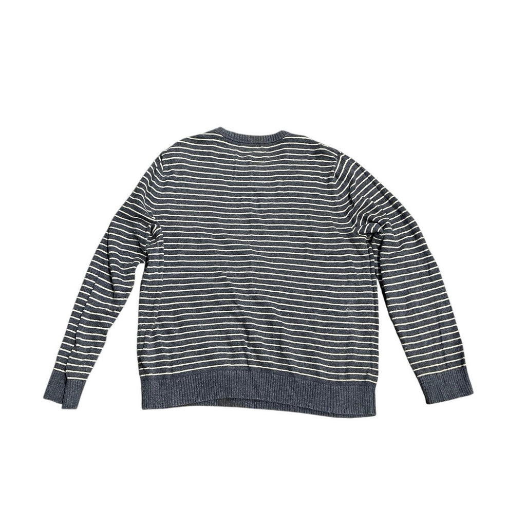 Nautica Striped Crewneck Pullover Sweater Size Medium Nautical Coastal Old Money