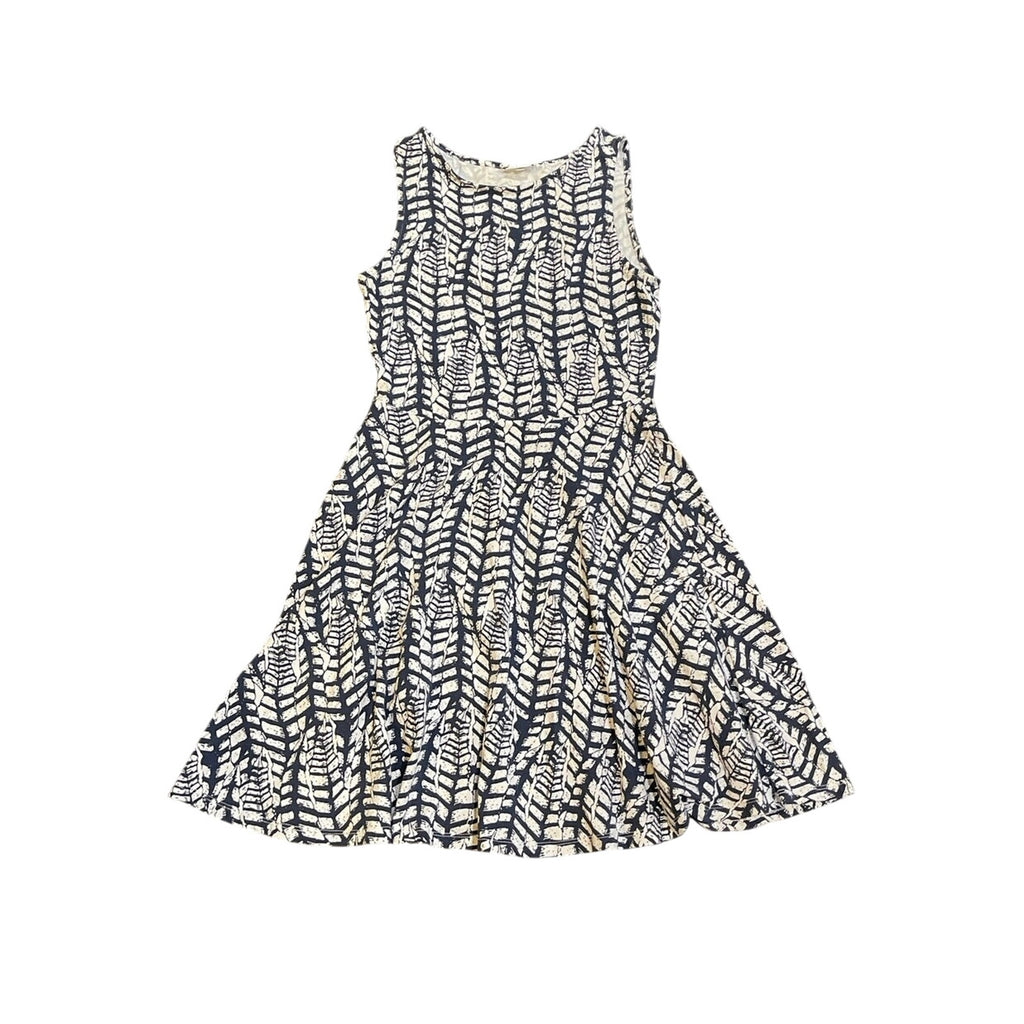 Lascana Sleeveless Patterned Mini Fit and Flare Jersey Dress SZ 2 Beach Vacation
