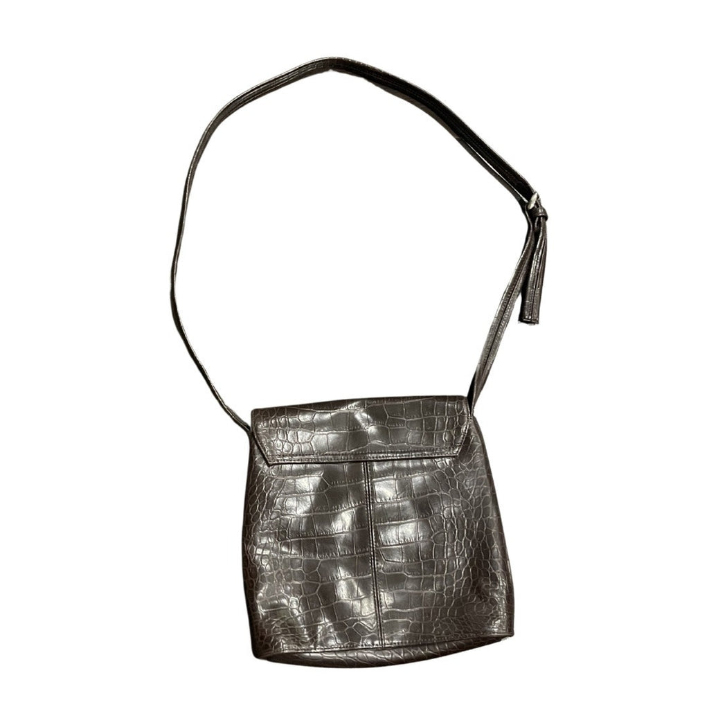 Nine West Crossbody Purse Bag Faux Crocodile Design 90s Y2K Casual Minimalist