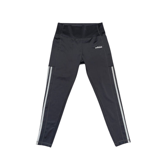 Women Adidas Climalite 3 Stripe 7/8 Leggings Pants Size Large Athletic Running