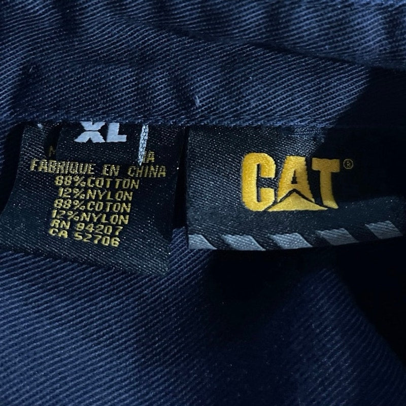 Caterpillar CAT Flame Resistant Button up Long Sleeve Work Shirt SZ XL Utility