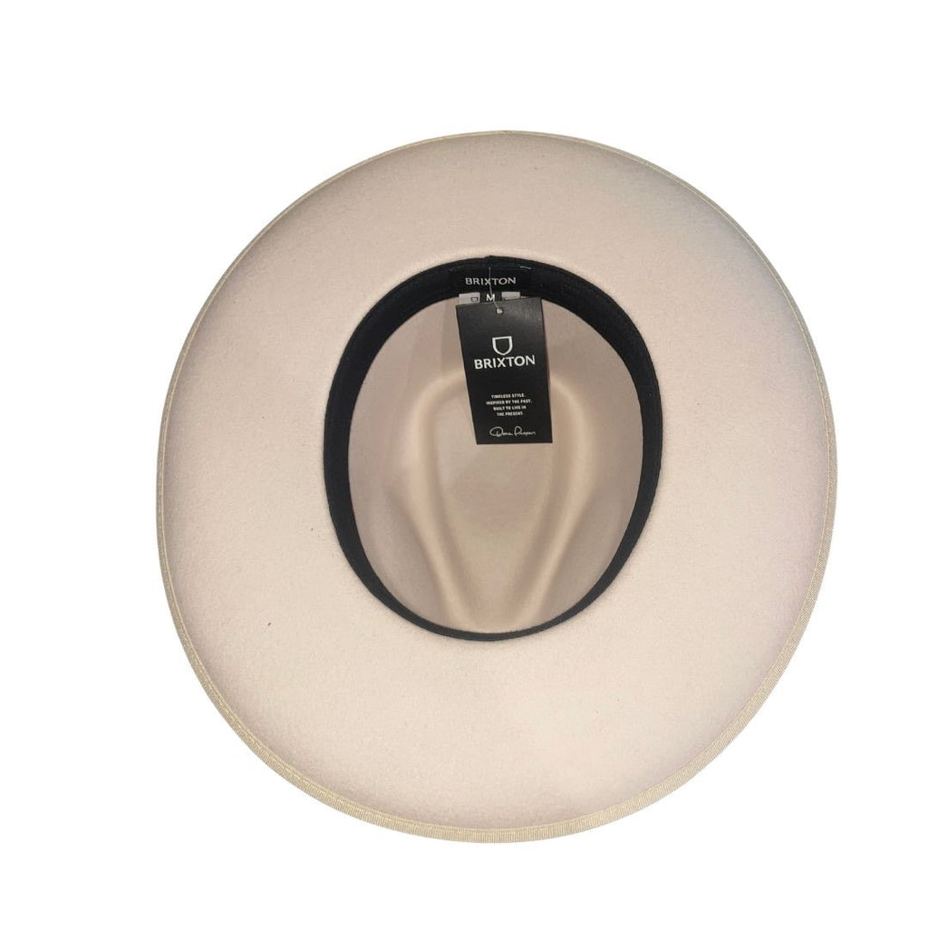 Brixton Reno Fedora Hat Adjustable Unisex Bone Sand Large 100% Australian Wool