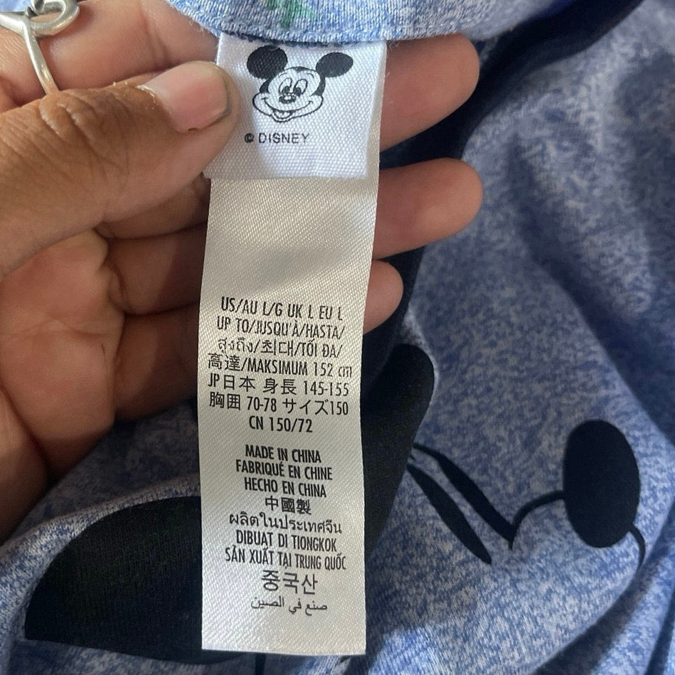 Mickey Mousse Classic Ringer Graphic T-Shirt Youth Boys Size Large Disneyland