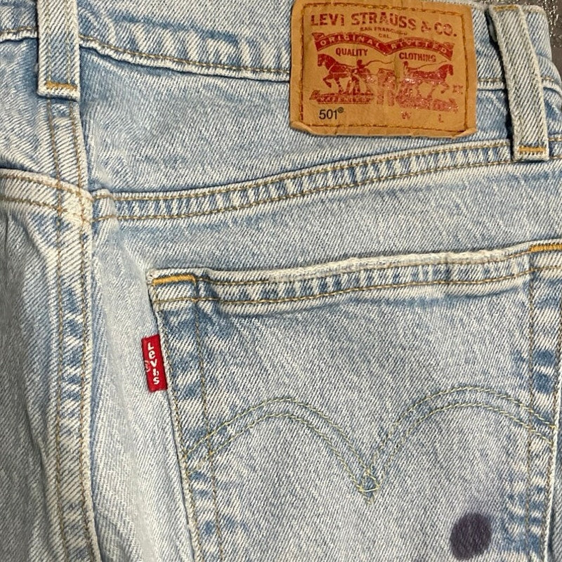 VTG Levi's 501 Button Fly Straight Denim Jeans Size 27X32 Streetwear Classic 90s