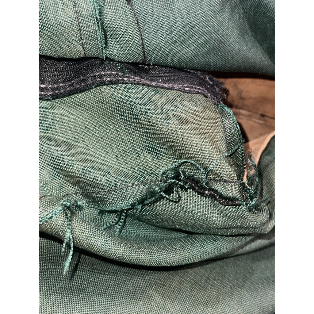 Jansport Backpack Forest Green Canvas Suede Bottom Classic School Vintage 90s
