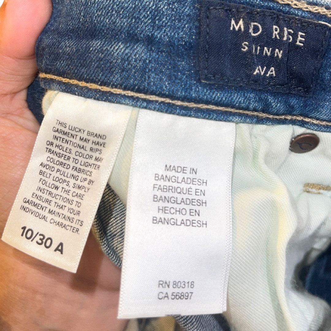 Lucky Brand Ava Mid Rise Skinny Ankle Jeans Denim Size 10 Medium Wash Streetwear