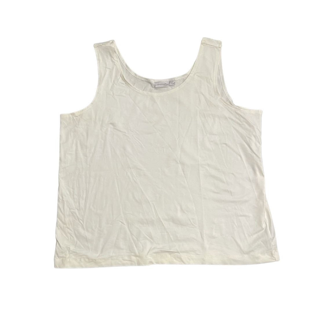 Avenue Off White Tank Top Blouse Plus Size 22/24 Casual Comfort