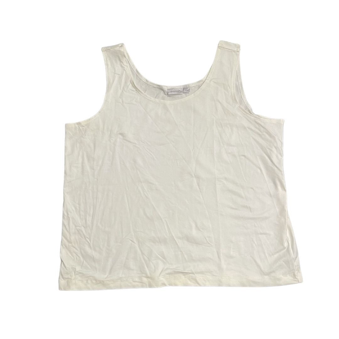 Avenue Off White Tank Top Blouse Plus Size 22/24 Casual Comfort