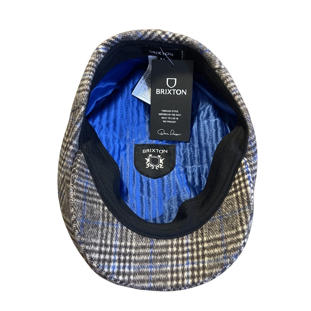Brixton Hooligan Multi Plaid Houndstooth Snap Cap Newspaper Boy NWT 1920s