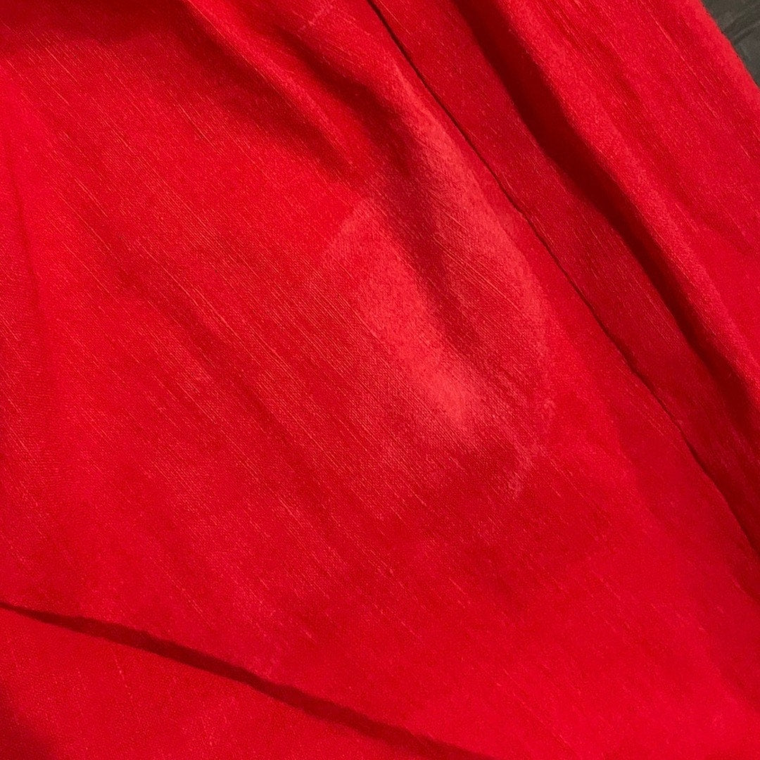 Zara Red Draped Mini Dress Collar Long Sleeves Front Ruched Date Night Dinner