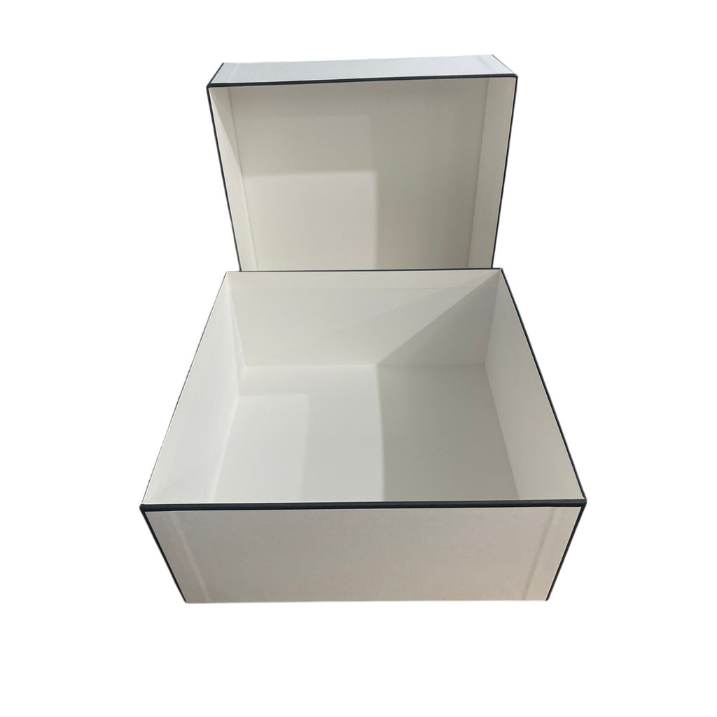 Authentic Chanel White Black Empty Square Perfume Beauty Gift Box Luxury