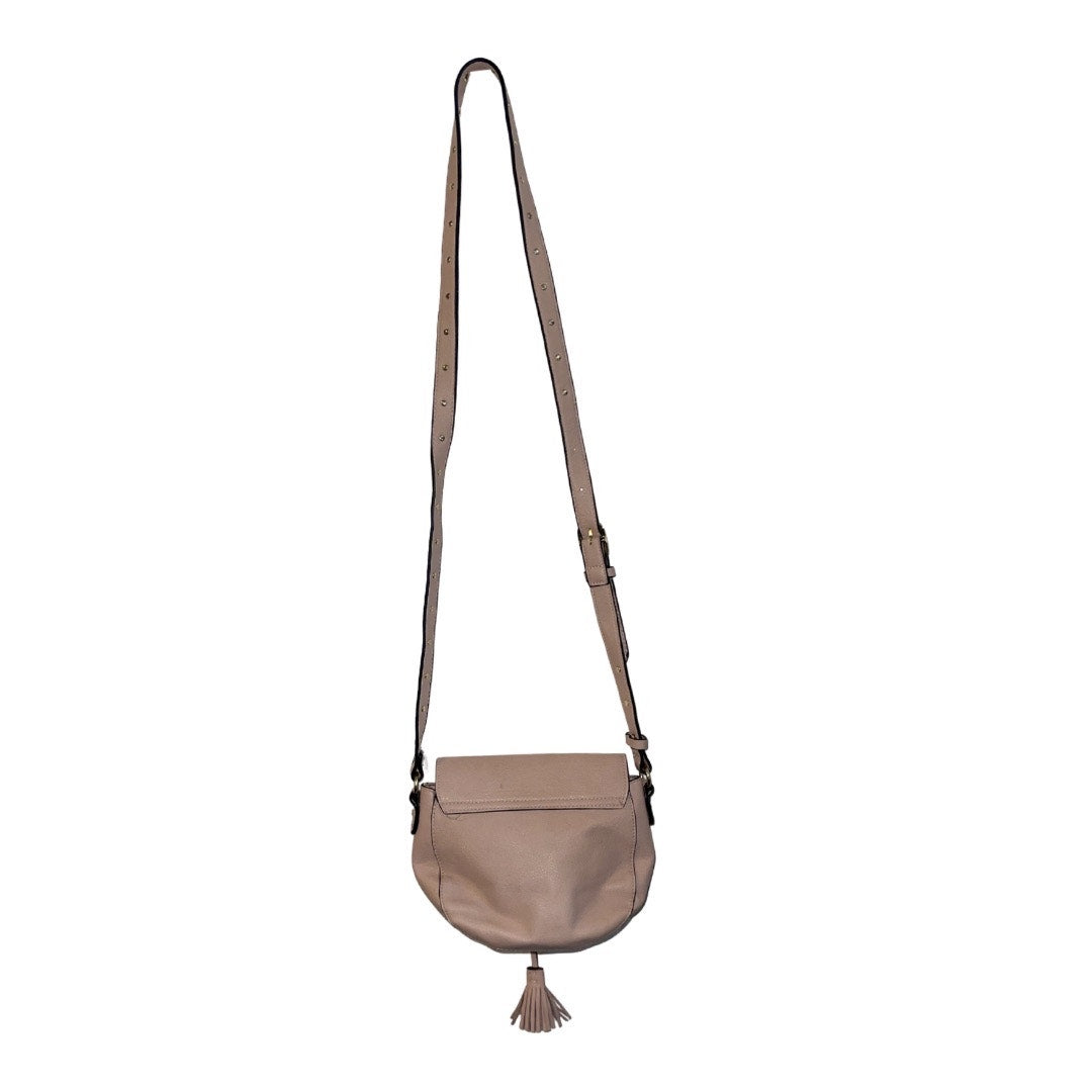 Victoria's Secret Dusty Pink Studded Small Saddle Crossbody Bag with Tassel Y2K
