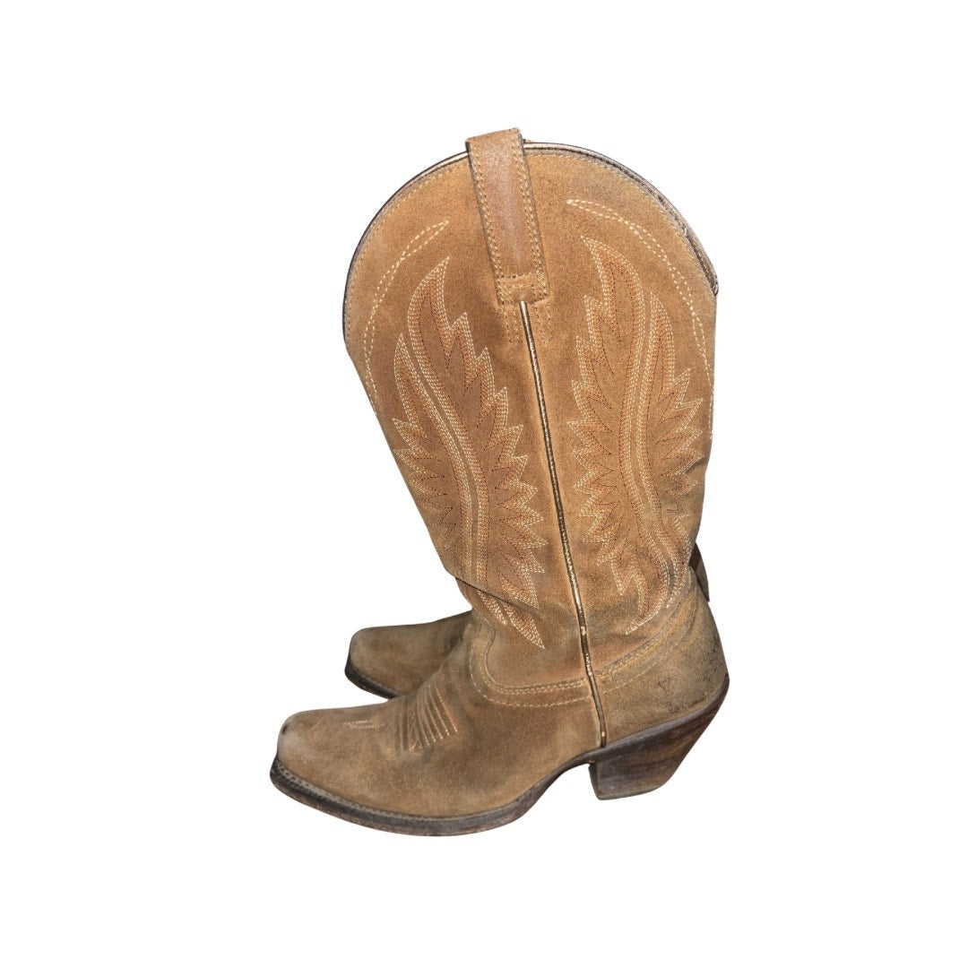Ariat  Western Cowboy Suede Boots Square Toe Women Cowgirl Size 7