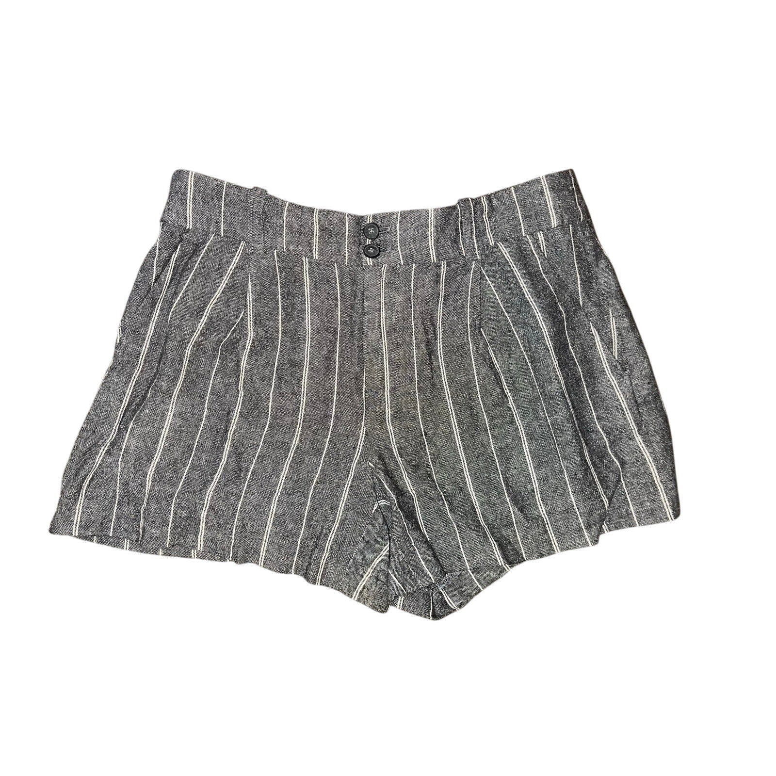 Calvin Klein Shorts Women Gray Pin Striped Size 6