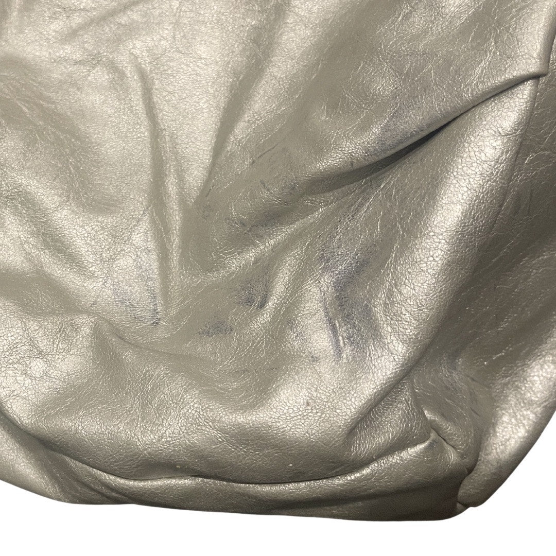 Nine West Metallic Hobo Shoulder Bag Faux Leather Slouchy Y2K Chic Boho