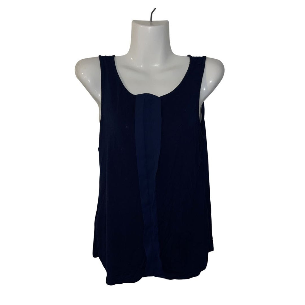 The Limited Sleeveless Navy Blue Blouse Size Small Career Preppy Office Chic