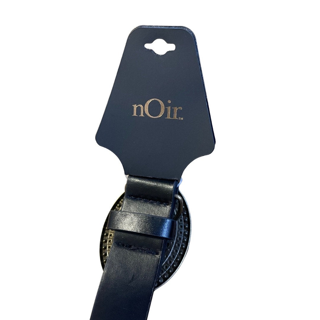 Western Style Faux Leather Belt Turquoise Accents Oval Buckle Cowgirl Rodeo NWT