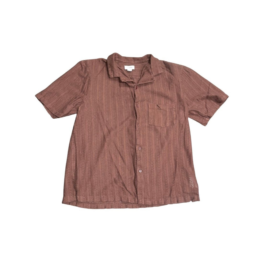 Cotton On Short Sleeve Shirt Lot of 2 Beige Brown XXL Button up Boxy Fit