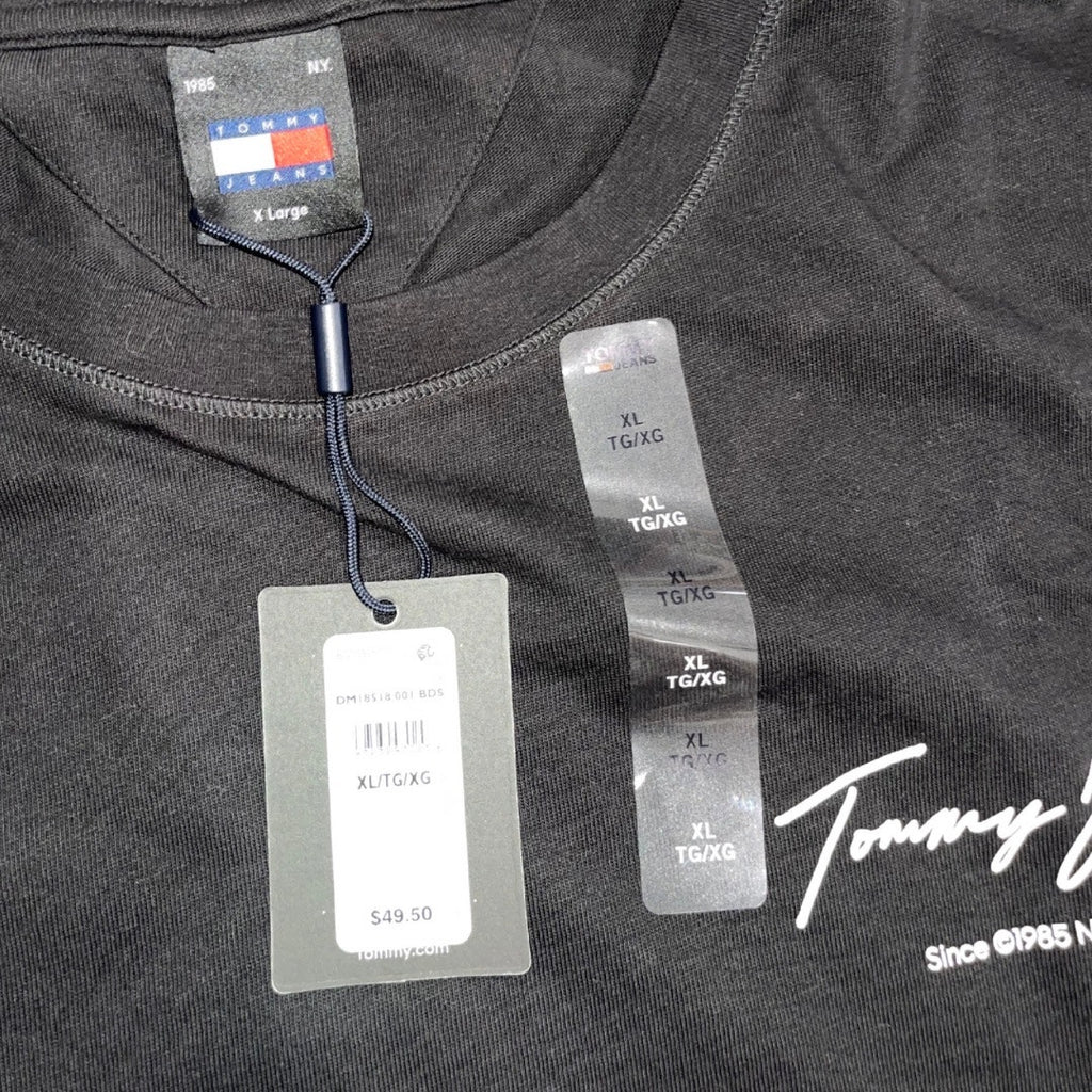 Tommy Hilfiger Jeans T-Shirt Signature Back Logo Size XL Cotton Crewneck NWT