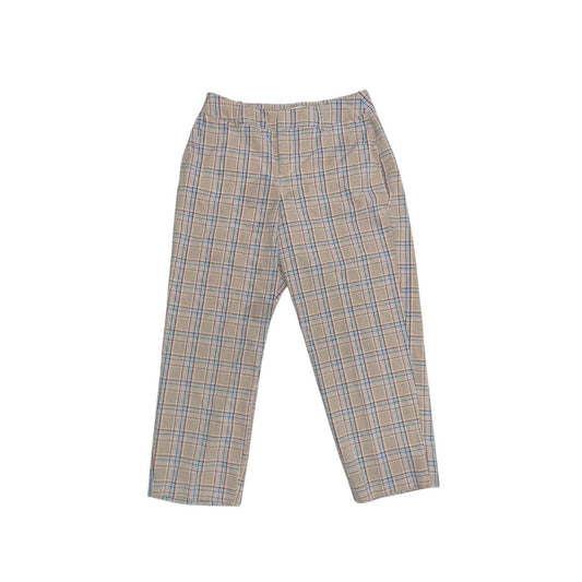 A New Day Plaid Women's Plaid Wide Leg Cropped Trousers Stretch Pants preppy academia