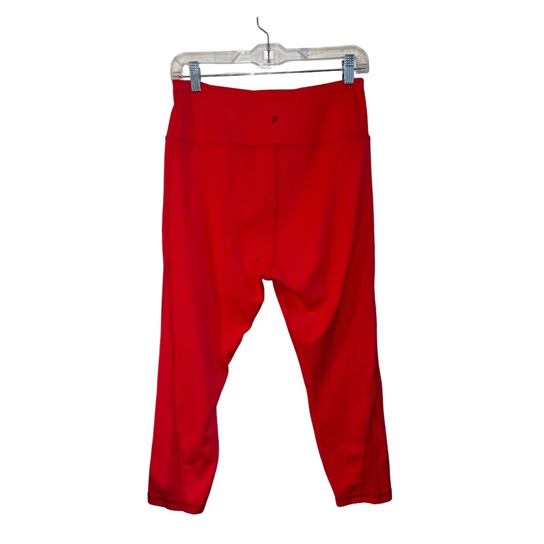 Peloton Bright Red Leggings Tights Size Large Capri Athletic Activewear Gym