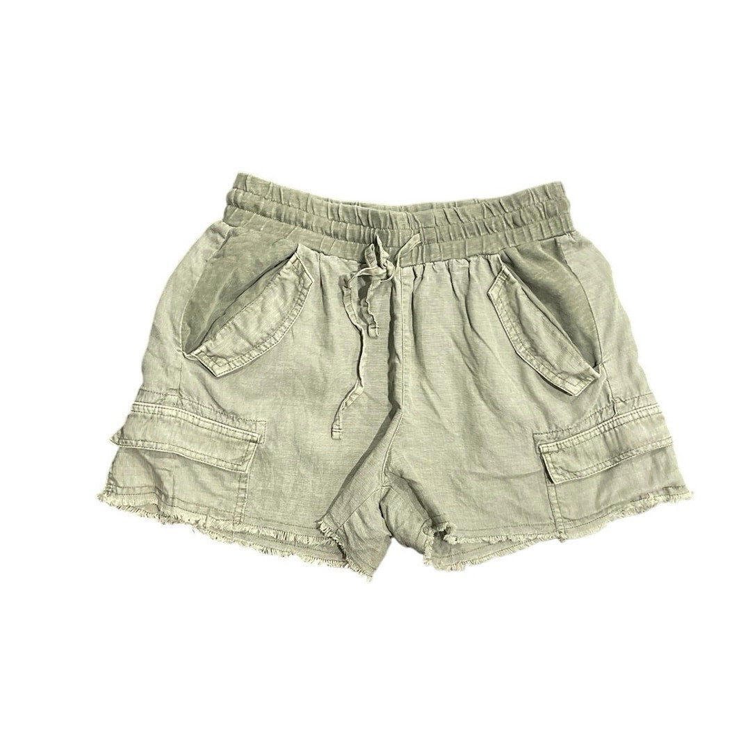 Splendid Linen Blend Dockside Shorts SZ XS Drawstring Cargo Utility Casual