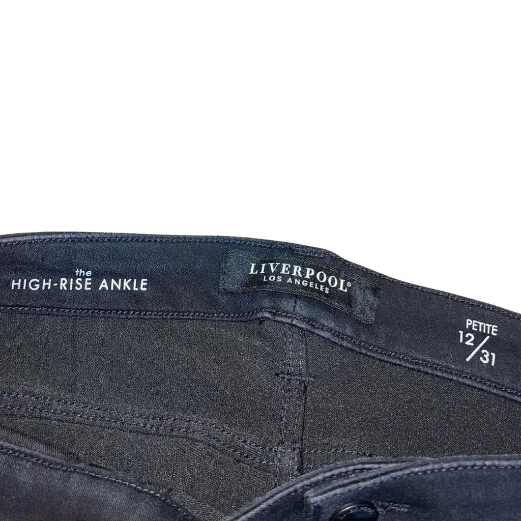 Liverpool High Rise Ankle Skinny Jeans Denim Size 12P Stretch Goth Streetwear