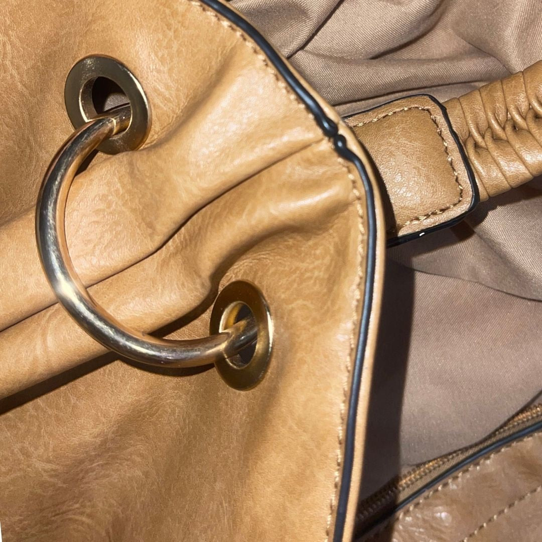 Calin Collection Vegan Leather NWT Shoulder Handbag Purse Tote Hobo BagN