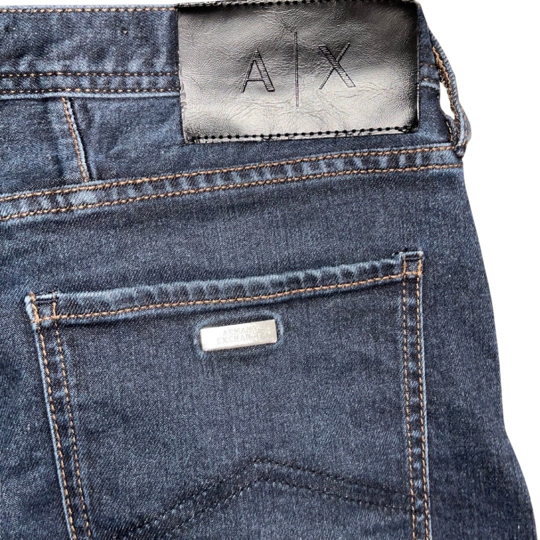 Armani Exchange J13 Slim Fit Indigo Blue Denim Jeans Men's Size 36