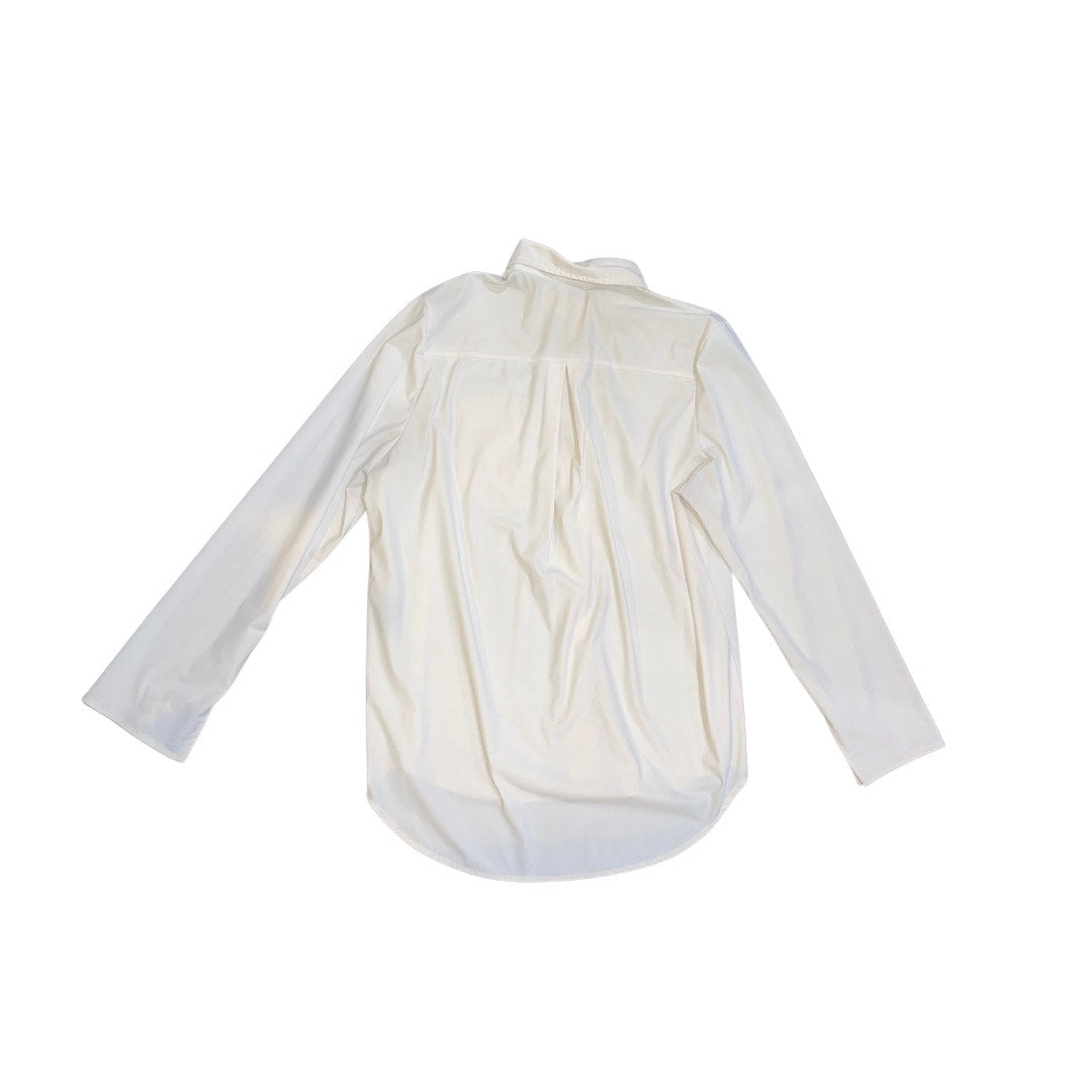 Bagatelle Collections Women's Long Sleeve White Button Up Collared Blouse