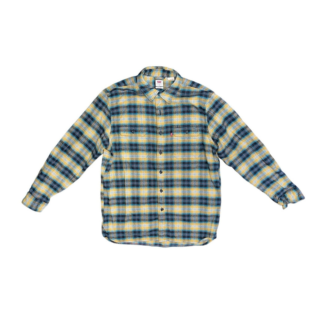 Levi's Plaid Flannel Men's Shirt Size Medium Relaxed Fit