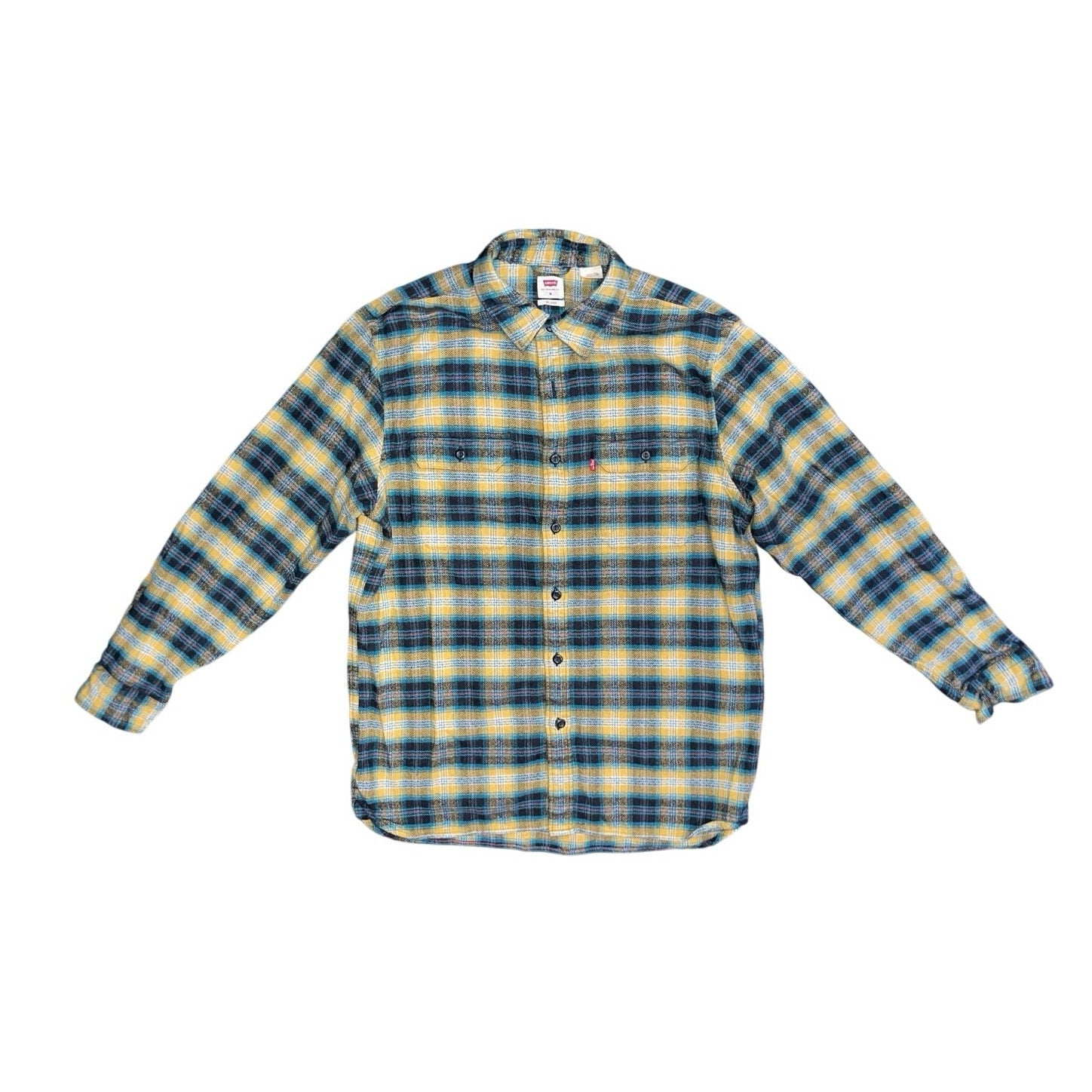 Levi's Plaid Flannel Men's Shirt Size Medium Relaxed Fit