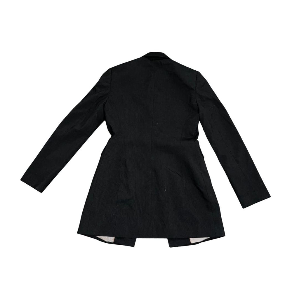 Calvin Klein One Button Long Blazer SZ 2 Wool Blend Career Professional Coat