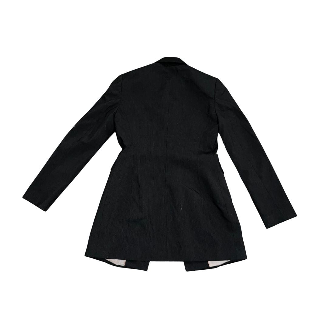 Calvin Klein One Button Long Blazer SZ 2 Wool Blend Career Professional Coat