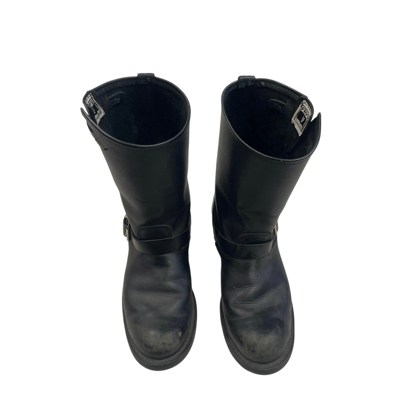 FRYE Engineer 12R Leather Pull on Boot Round Toe Biker Moto Size 10 Flaw