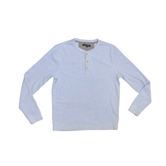 Banana Republic Henley Thermal Shirt Waffle Knit Long Sleeve Size M