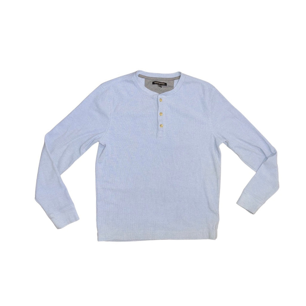 Banana Republic Henley Thermal Shirt Waffle Knit Long Sleeve Size M