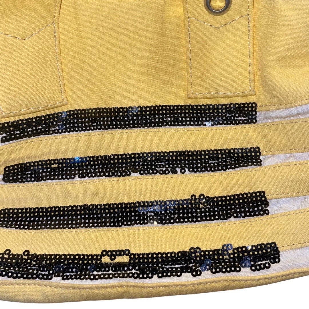 Marc by Marc Jacobs St. Tropez Canvas Market Tote Black Sequin Detailing Flaw