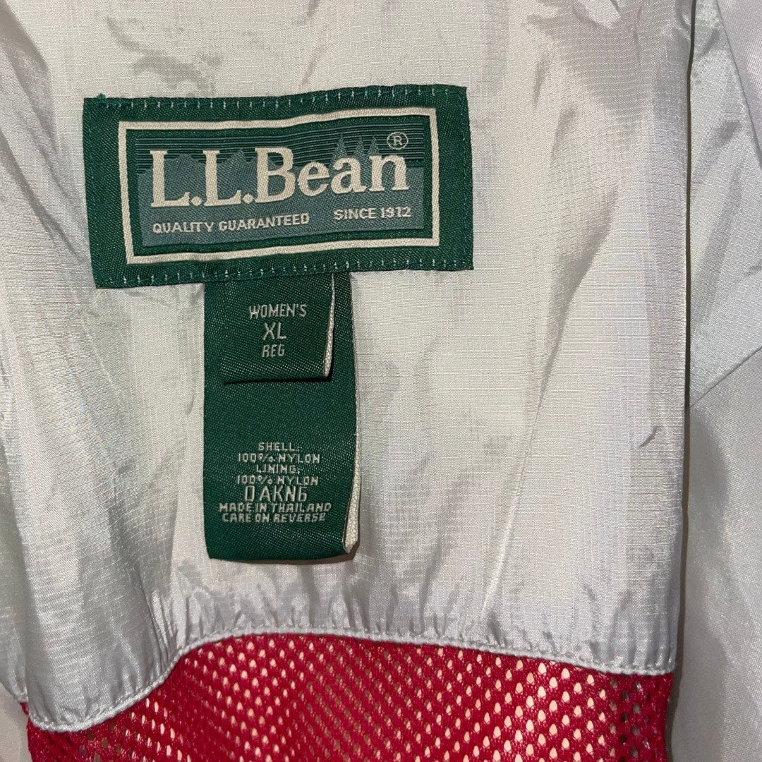 L. L. Bean Gore-Tex Red Rain Coat Jacket Women XL Extreme Wet Weather Outerwear