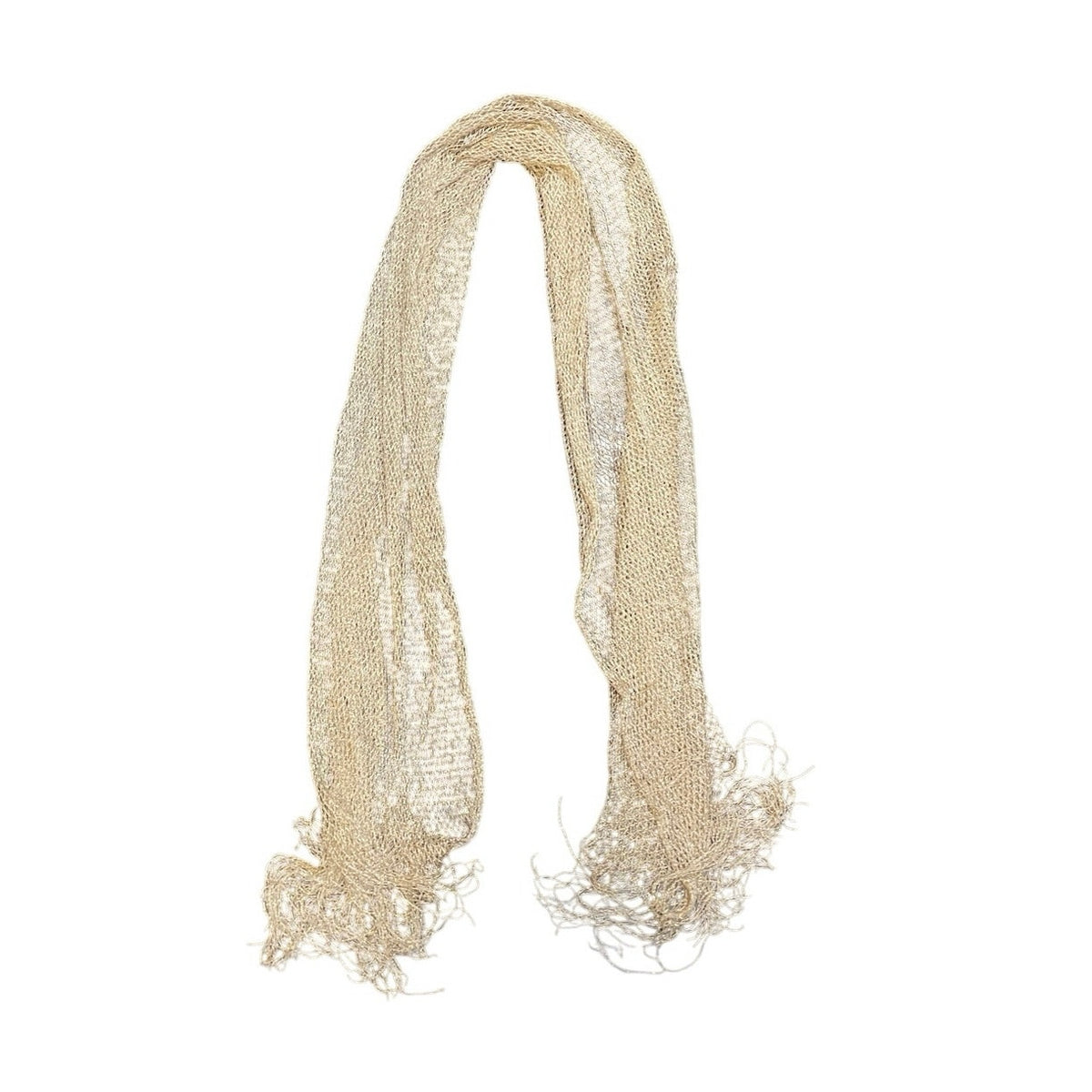 Gold net shawl scarf