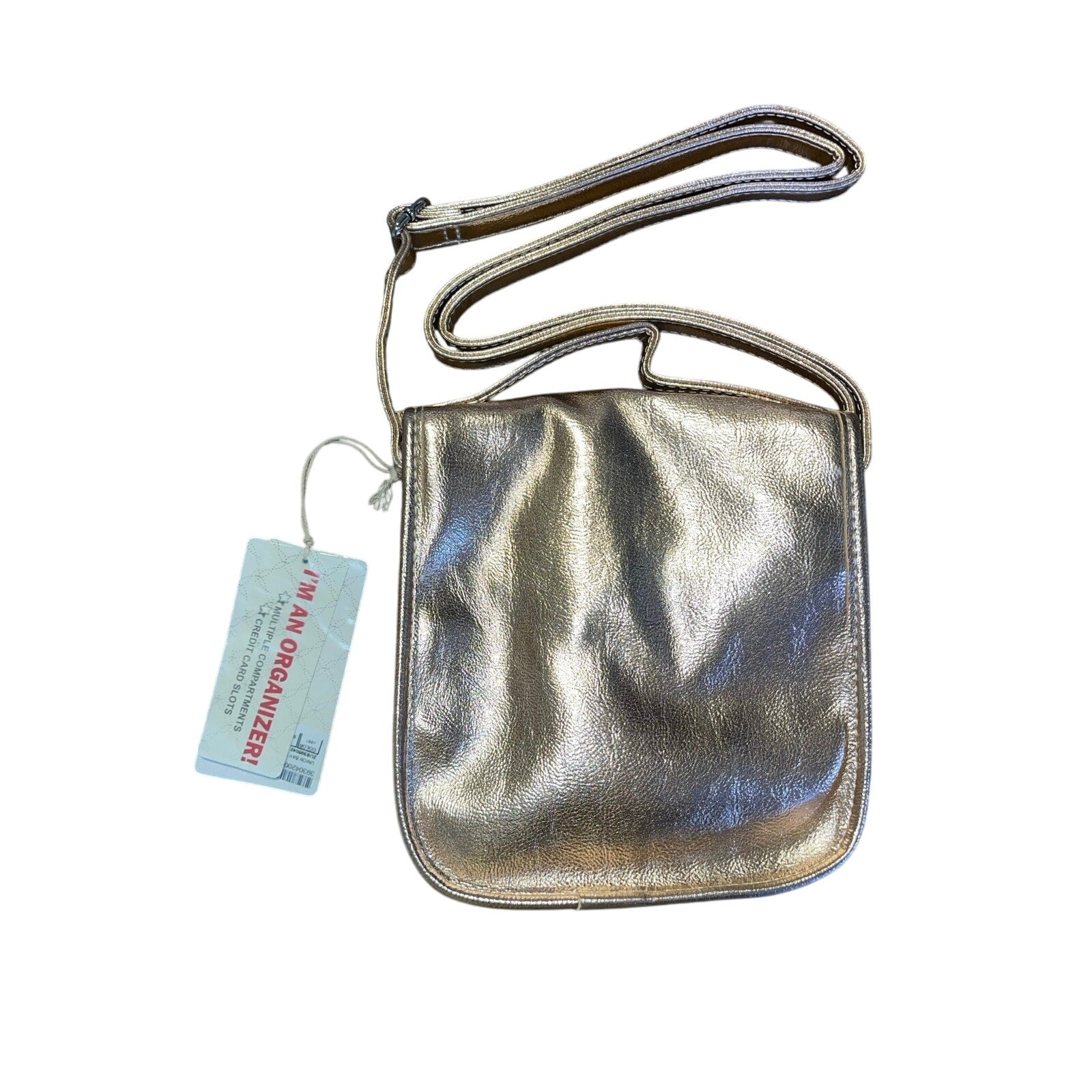 Unionbay Metallic Rose Gold Crossbody Bag Purse NWT Organizer