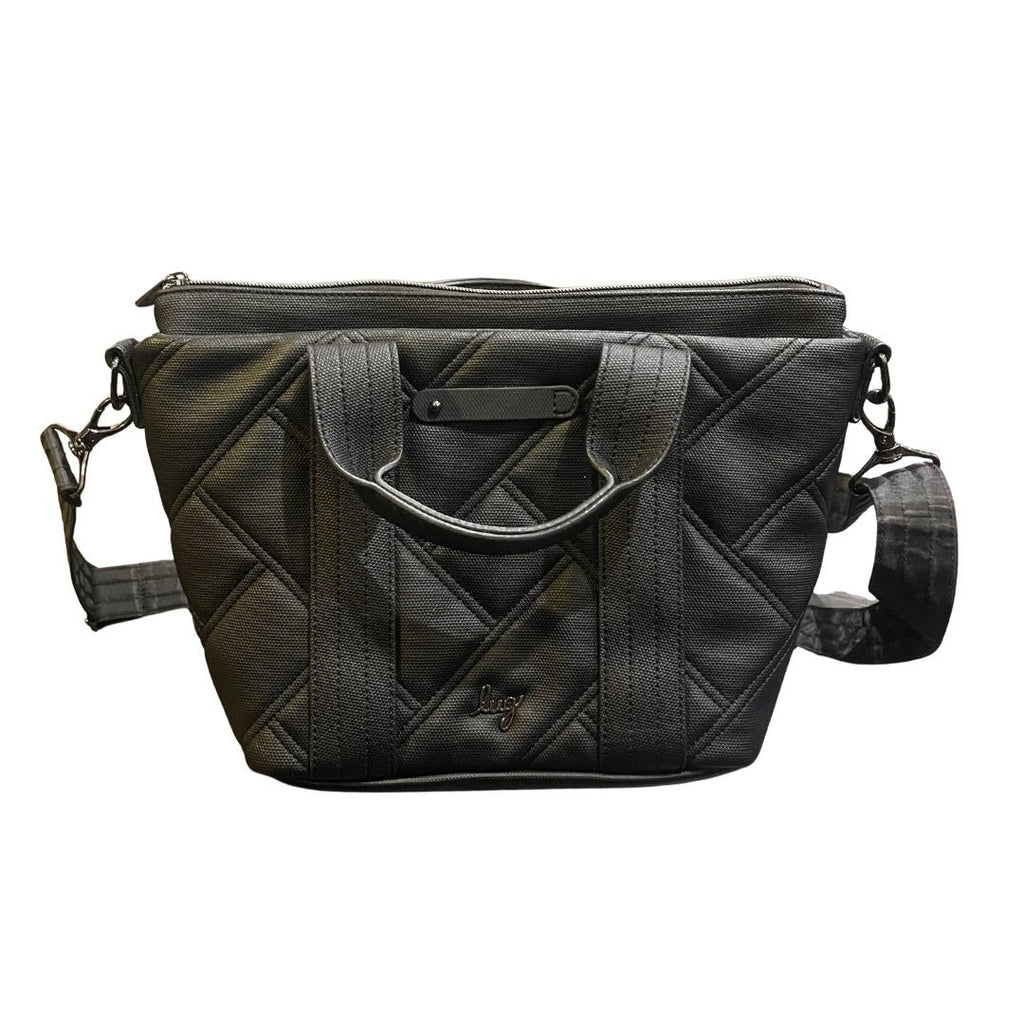 Lug Dory Matte Luxe VL Crossbody Zip Bag Tote Quilted Nylon Purse Handbag