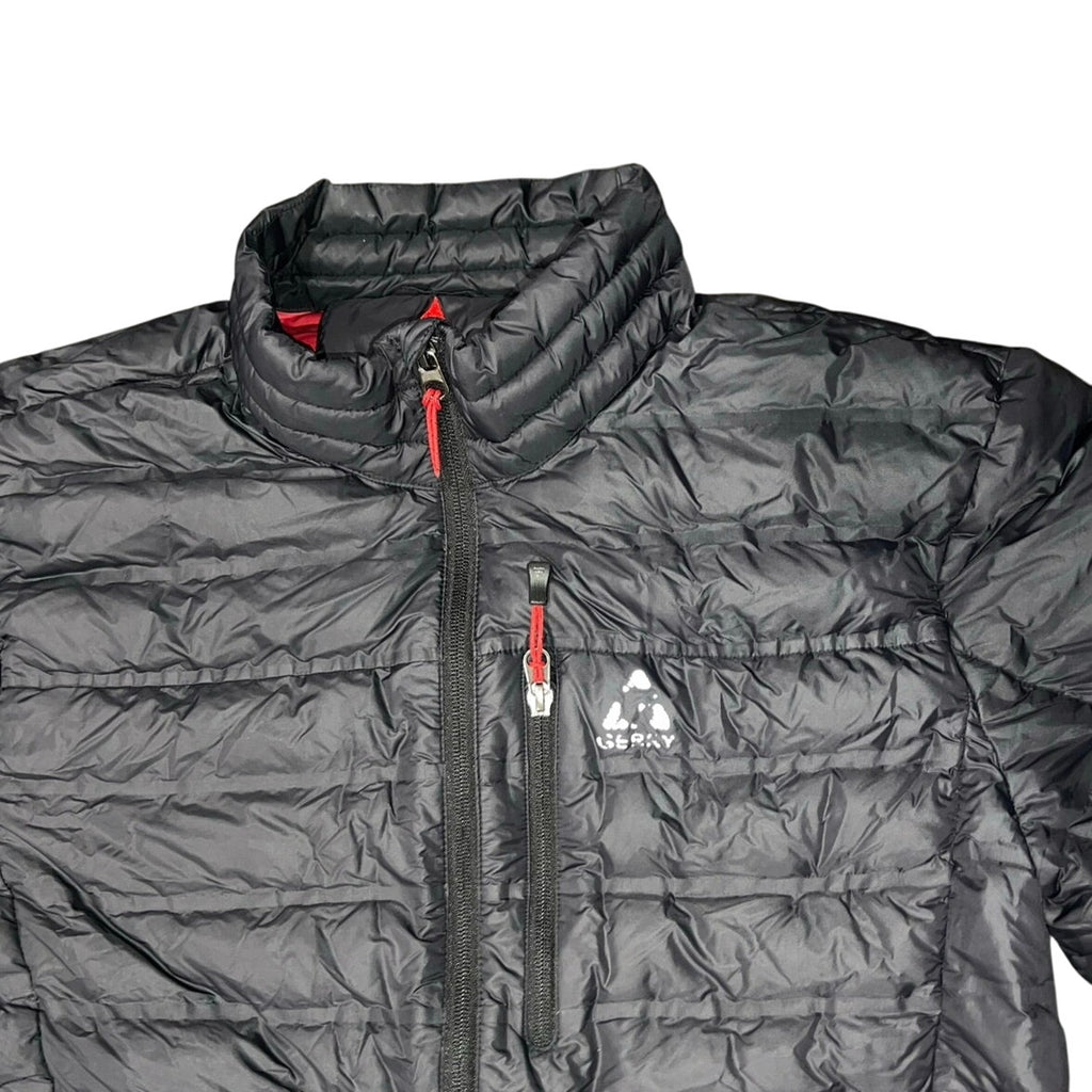 Gerry Black Full Zip Puffer Down Lightweight Nylon Jacket Size Large Winter
