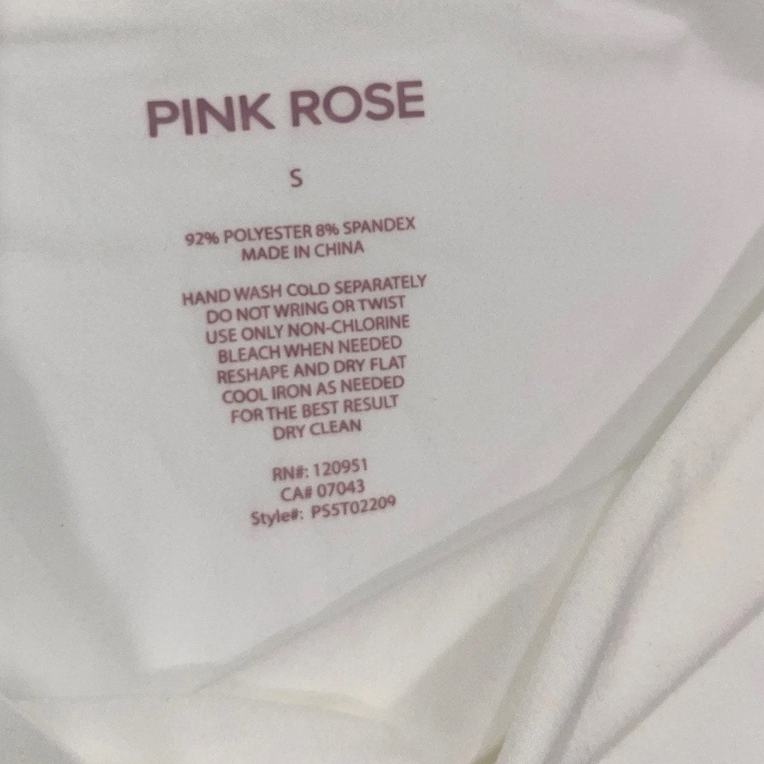 Pink Rose Bundle Set of Two BodySuits White and Rose Pink Size Small