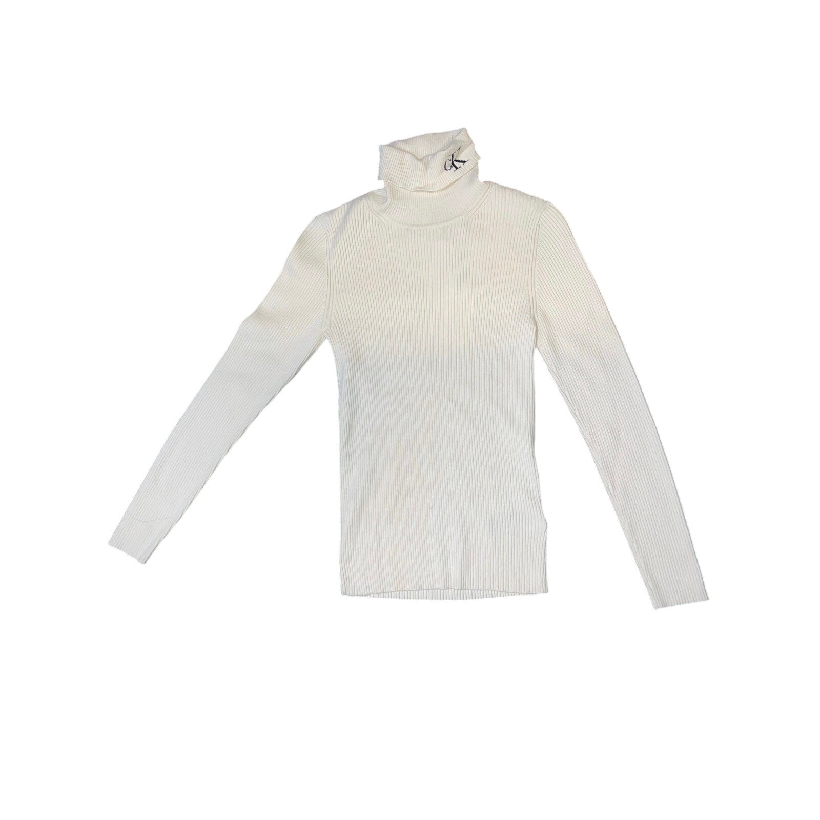 Calvin Klein Jeans Turtleneck Ribbed Knit Sweater Size XS Wool Blend Fall Winter