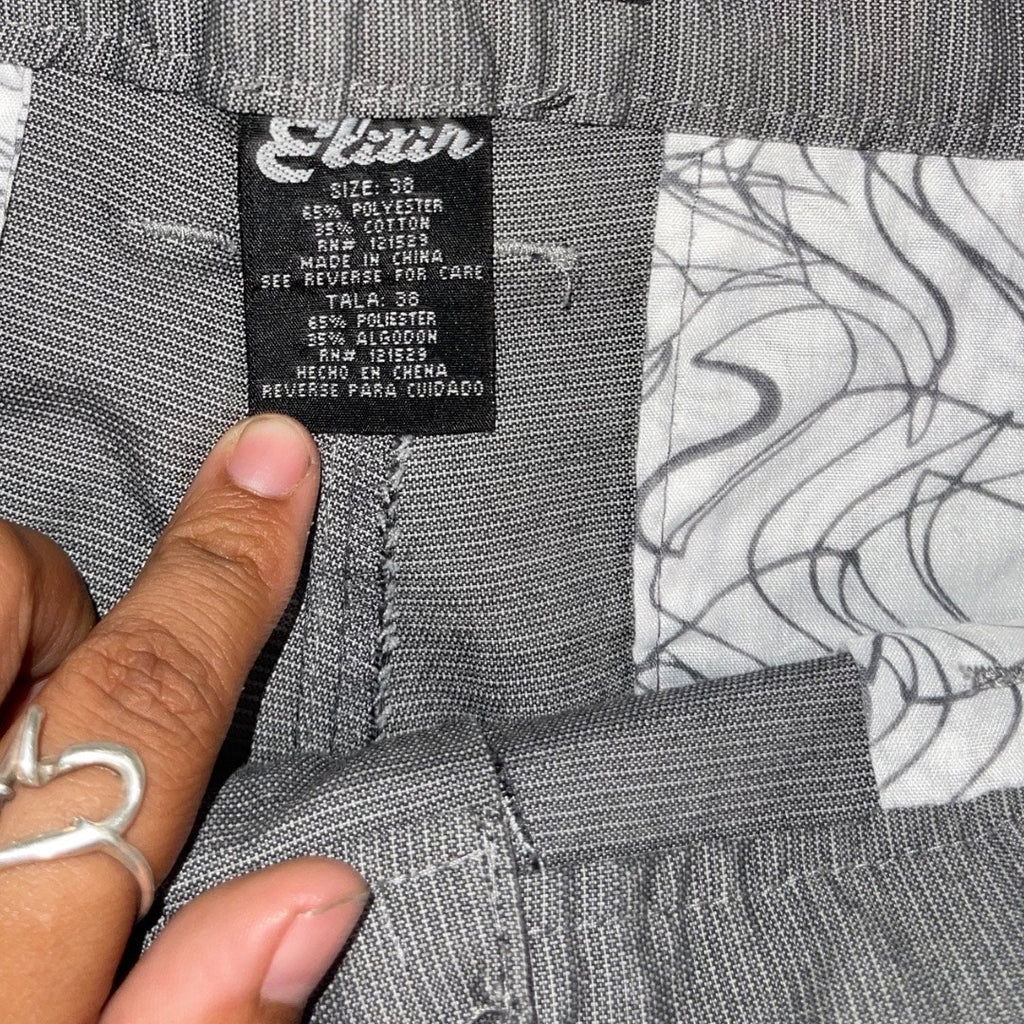 Elixir Men Chino Shorts Gray Pockets lightweight comfort Size 38