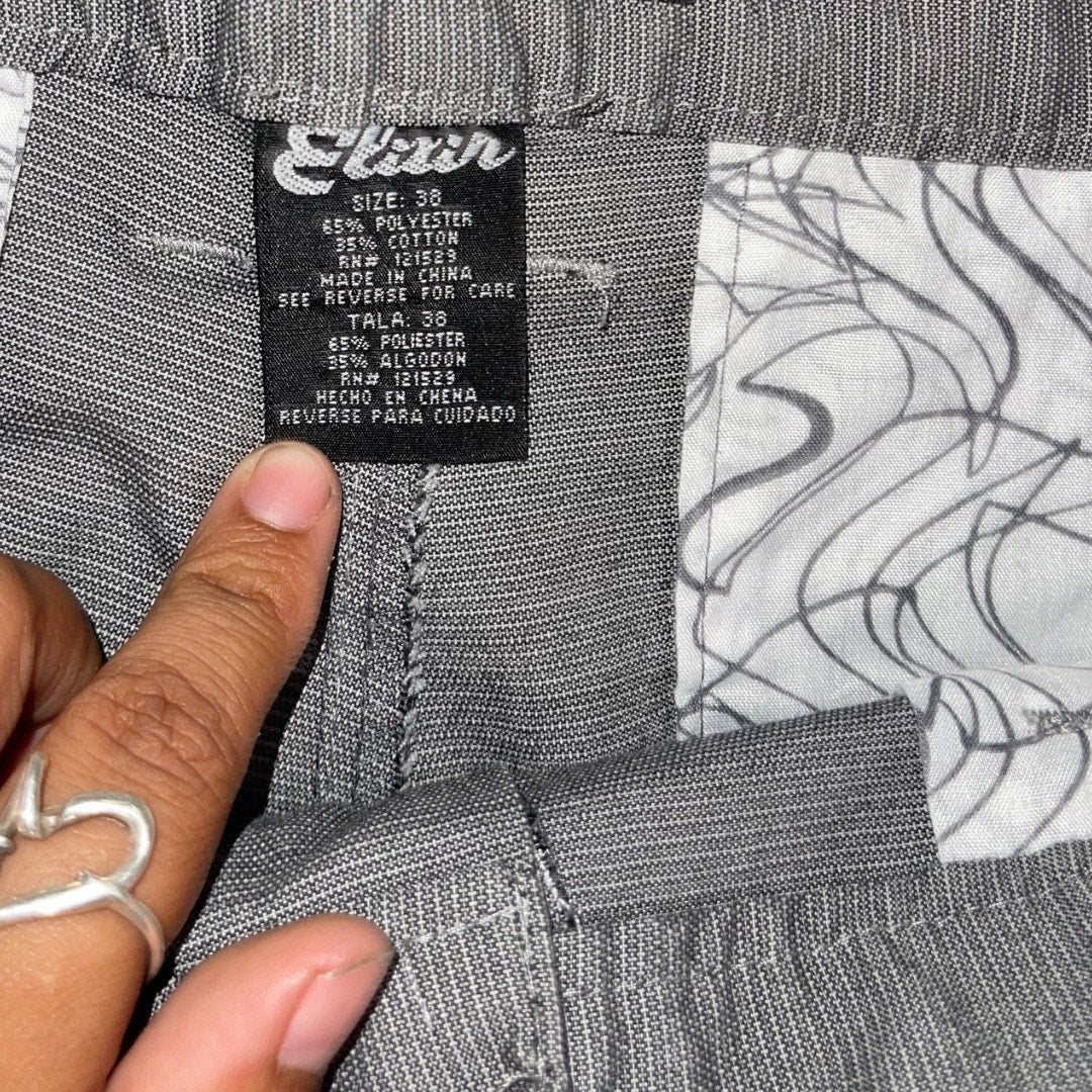 Elixir Men Chino Shorts Gray Pockets lightweight comfort Size 38